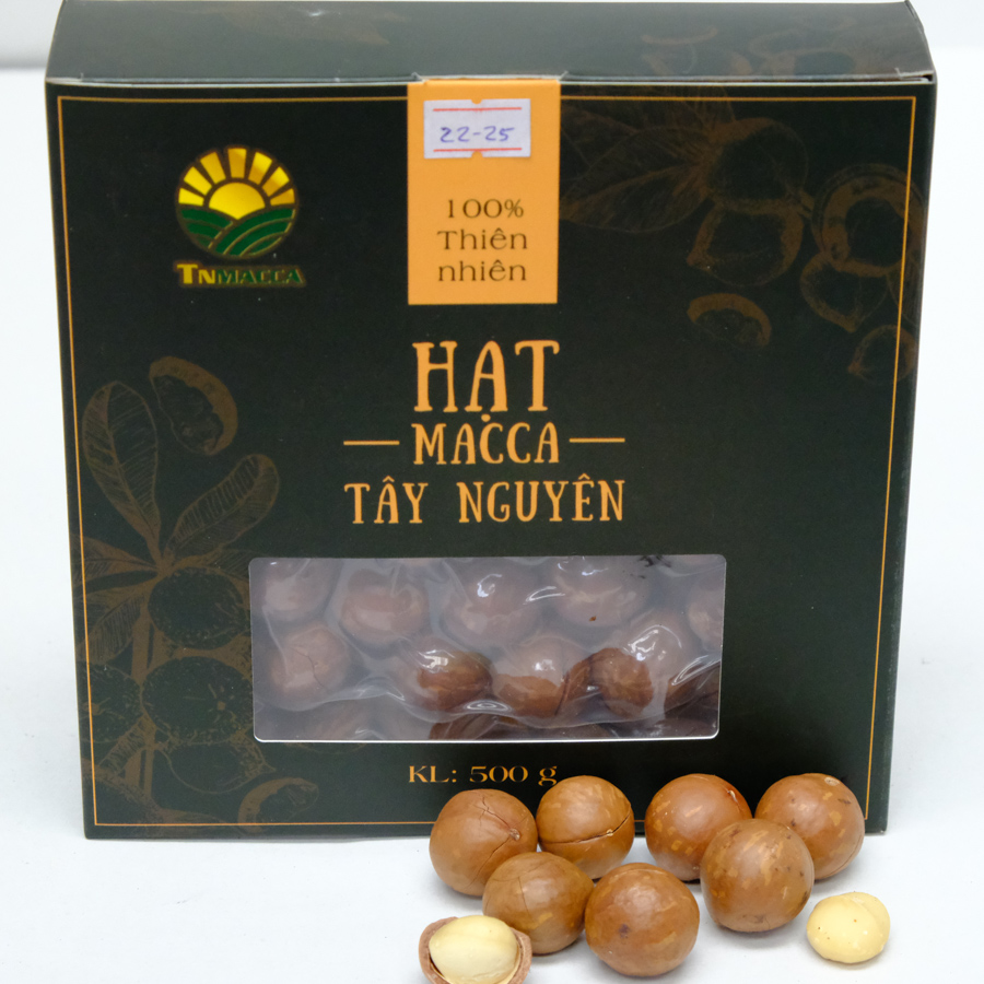 Macca sấy nứt size 22-25 mm Hộp 500g 