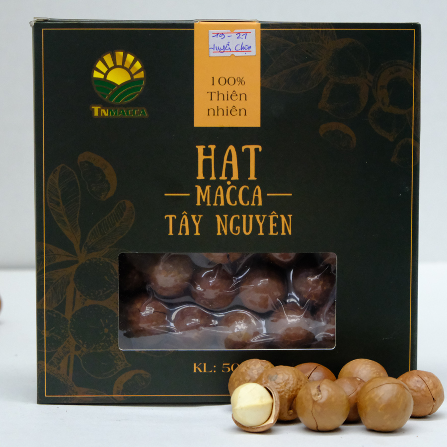 Macca sấy nứt size 19-21 mm  tuyển chọn hộp 500g