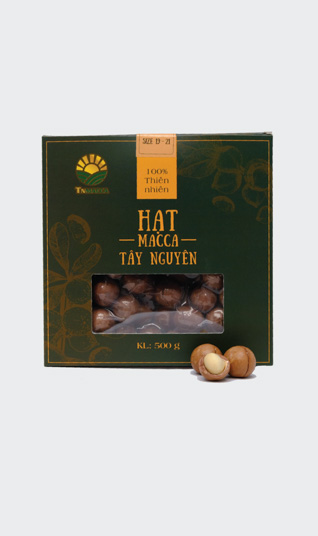 Macca sấy nứt size 19-21 mm  Hộp 500g 